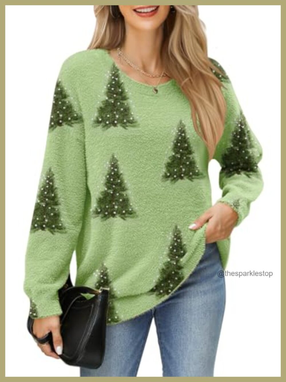 Oversized Chunky Knit Pullover Sweater Soft Fuzzy Crewneck Tunic